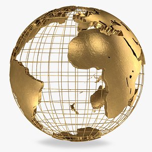 Golden Earth Globe