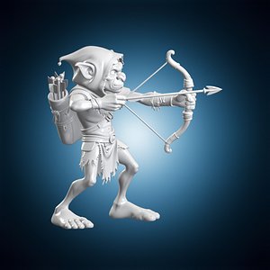 3D Goblin Archer 3D Print Model model