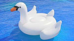 Swimline giant white swan 3D model
