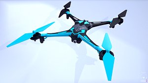 copter quadro quadrocopter 3d obj