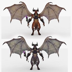 2 IN 1 Demon Rigged and Animated 3D model