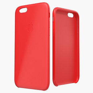 iPhone 6 Silicone Case Red 3D Model