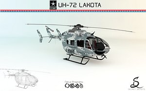 helicopter uh-72 lakota 3d model