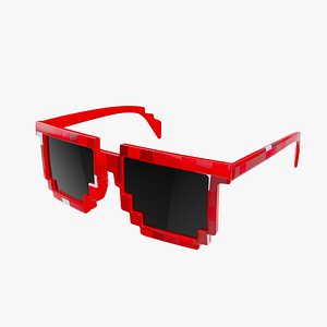3D model Pixel style sunglasses