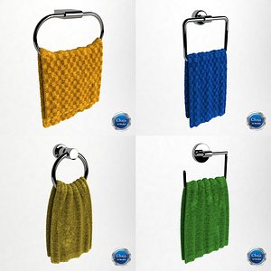 3d model modelled towels