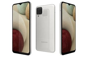 Samsung Galaxy A12 White Low Poly