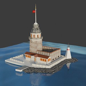 3D model Maiden Tower Kiz Kulesi