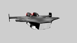 Science fiction style vtol carrier 3D model