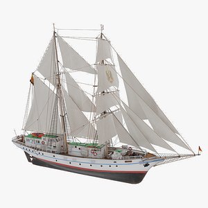 greif brigantine vessel wilhelm 3D