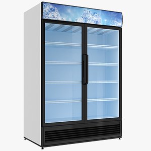double door fridge 3D model