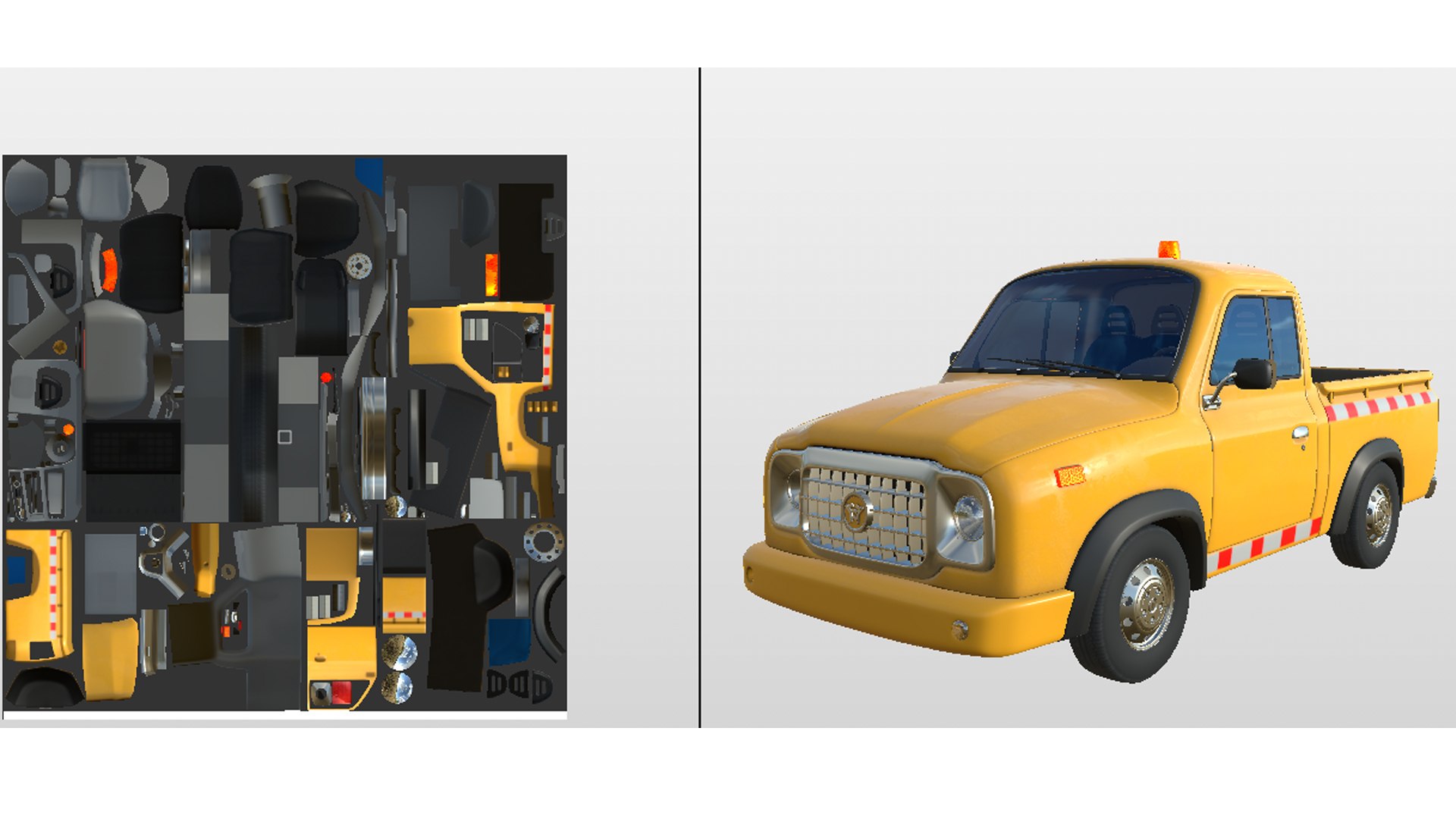 cartoon car Pickup 3D model https://p.turbosquid.com/ts-thumb/2S/NlWU9T/IO/uv/jpg/1787018745/1920x1080/fit_q87/d0c9d1e57490bac7950e617fdab840272e38ef08/uv.jpg