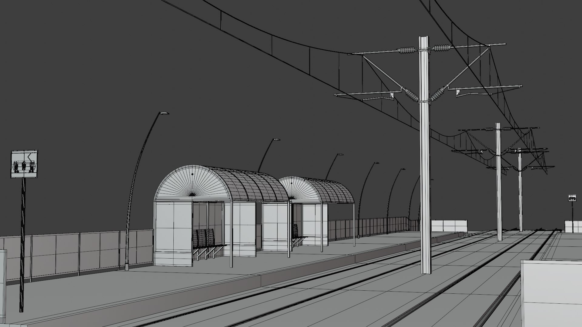 3D Tram stop II model - TurboSquid 2150972