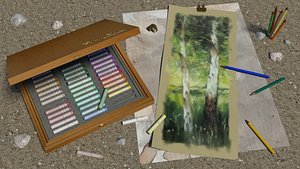 soft pastels 3d model