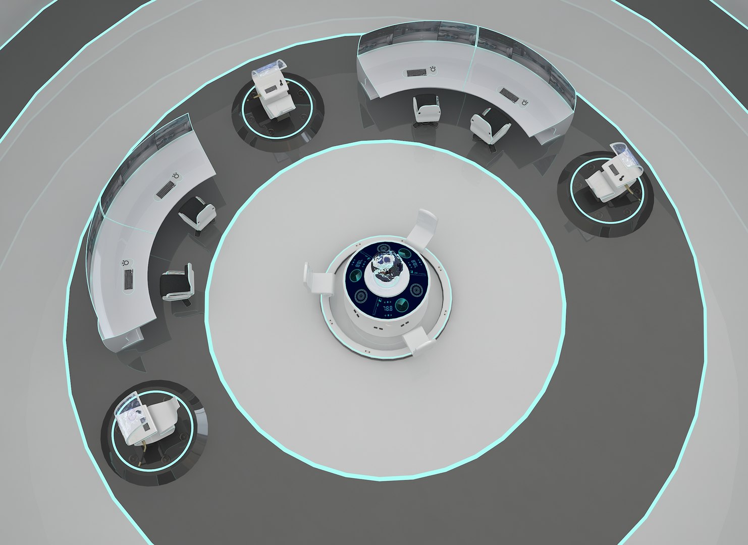 Futuristic Command 3D - TurboSquid 1601366