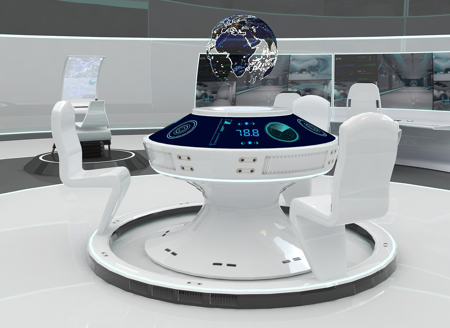 Futuristic Command 3D - TurboSquid 1601366