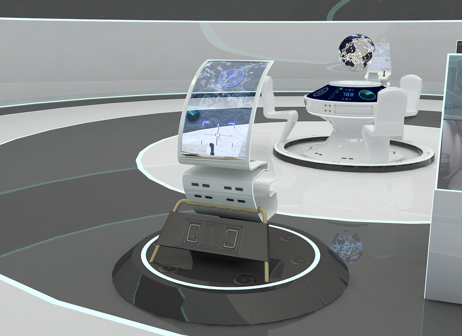 Futuristic Command 3D - TurboSquid 1601366