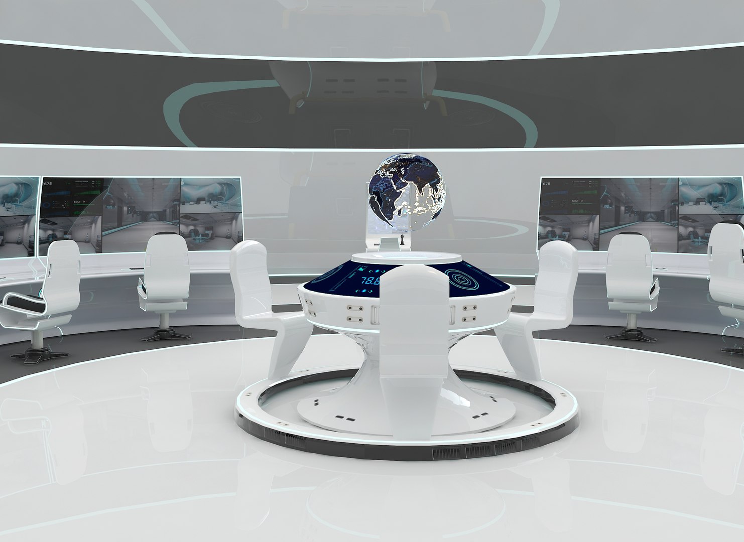 Futuristic Command 3D - TurboSquid 1601366