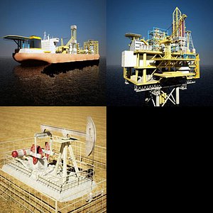 3ds max pump fpso drill