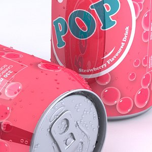 3d model unbranded soda flavours multiple
