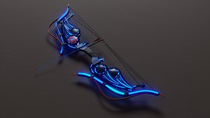 3D Sci-fi bow with arrow