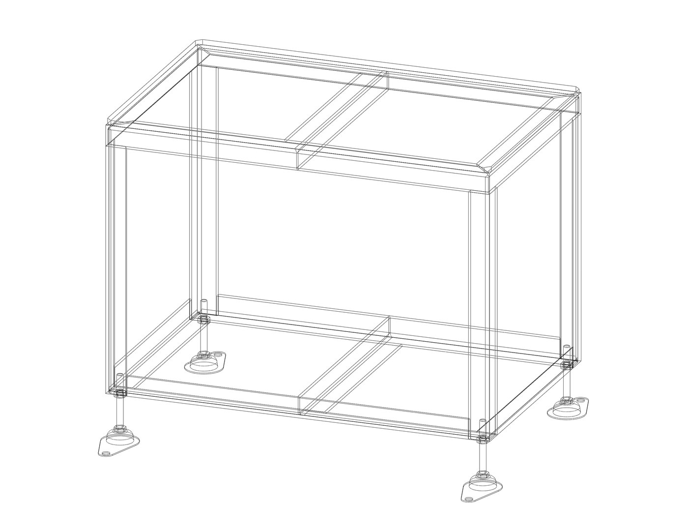 Angle Iron Table Frame 3D Model - TurboSquid 2176844