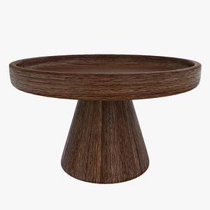 3D model Dark wood cake stand