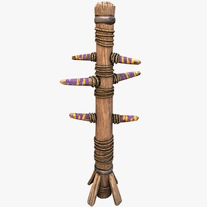 3D Medieval Punching Dummy Training Furniture