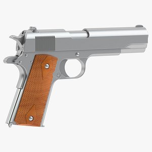 dan wesson m1911 pistol 3D model