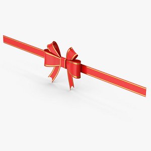 Red Gift Bow Ribbon 3D model