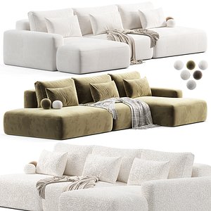 Modern Corner Liga Long Sofa-bed