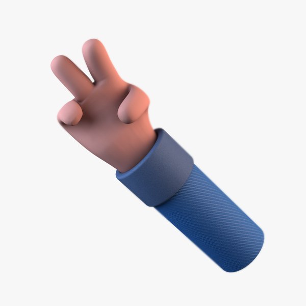 3D Rigged cartoon hand model