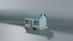 Low Poly Stylized Small House 3D model