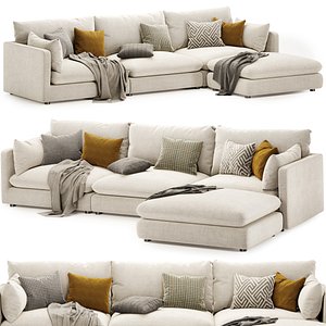 3D Unwind 4 Piece Reversible Sectional Sofa