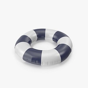 Pool Tubes with Dark Blue Striped Print