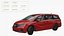 Honda Odyssey 2025 Modern Family Car Red Rigged