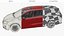 Honda Odyssey 2025 Modern Family Car Red Rigged