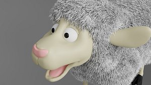 Cartoon Sheep 3D Model