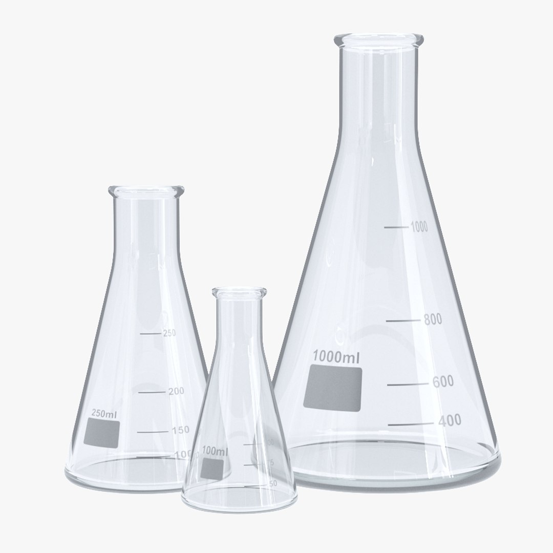 Erlenmeyer Flasks Model TurboSquid 1548562