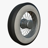 Classic Vintage Tire 4K PBR Rust/Dirt/Dust Low-poly/Mid/High Game Ready