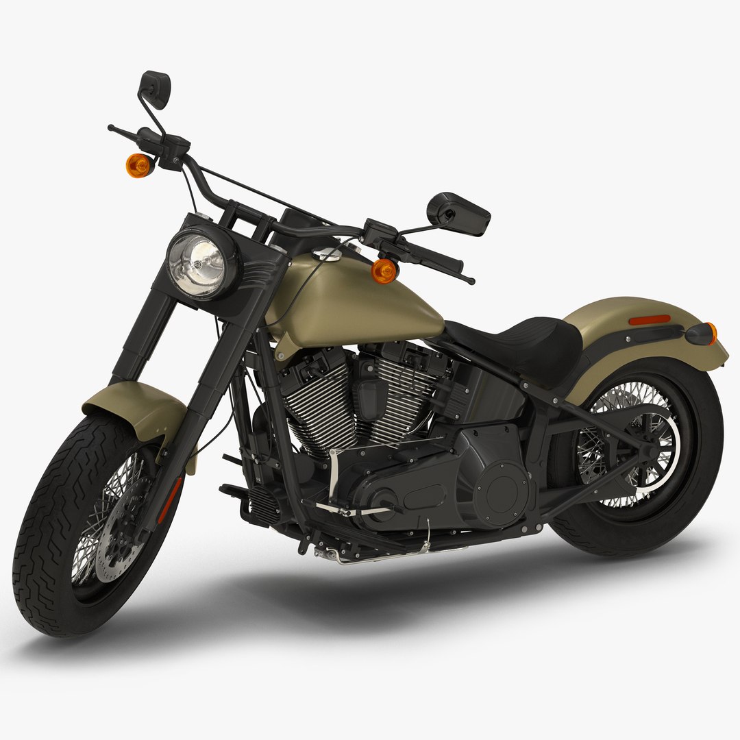 Generic Motorcycle Rigged 3D model preview
