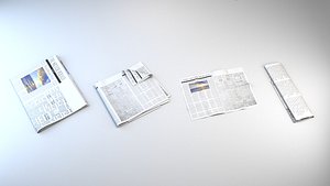 news newspaper paper 3D