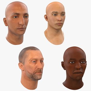 3d male heads