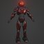 Robot Guard Sci fi Personaggio Futuristico Gioco di animazione truccato