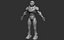 Robot Guard Sci fi Personaggio Futuristico Gioco di animazione truccato