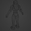 Robot Guard Sci fi Personaggio Futuristico Gioco di animazione truccato