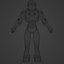Robot Guard Sci fi Personaggio Futuristico Gioco di animazione truccato