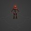 Robot Guard Sci fi Personaggio Futuristico Gioco di animazione truccato