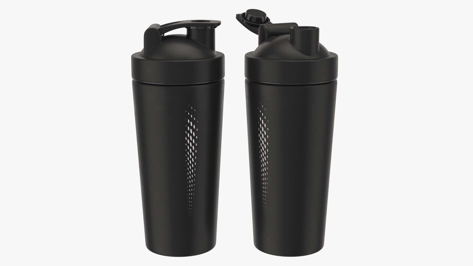 Matte Black Protein Shaker 3D model preview