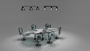 3D table glass