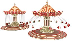funfair swing 3D model